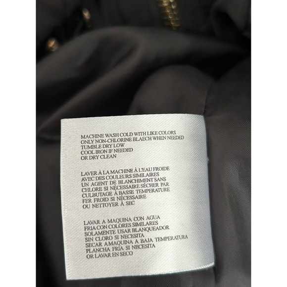 Michael Michael Kors Jacket Size S Black Full Hidden Zipper Button Quilted Coat - Picture 8 of 11